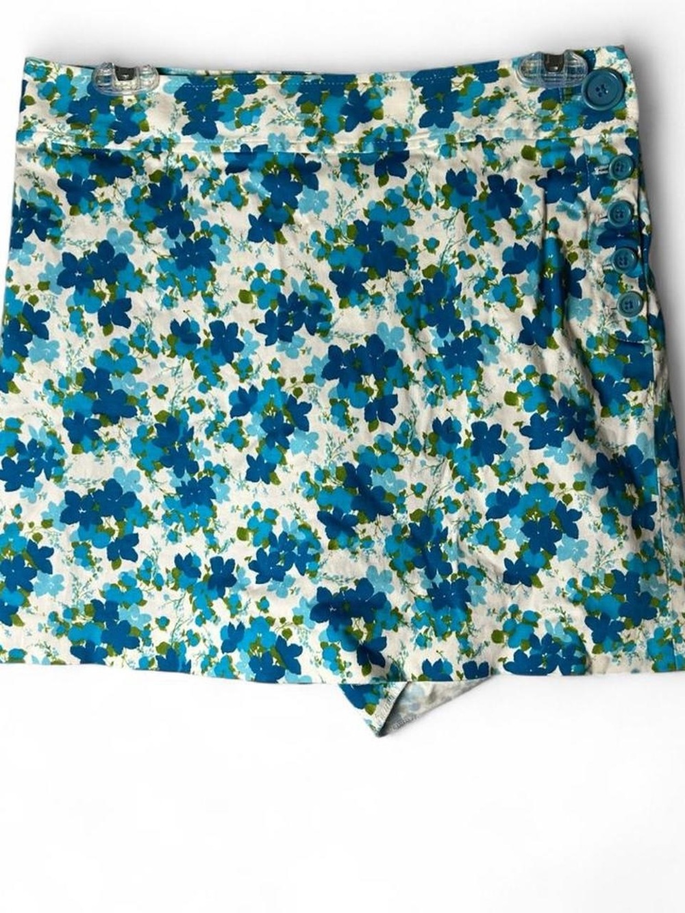 Ann Taylor Blue Floral Skort Size 2 Classic Quiet Luxury Old Money